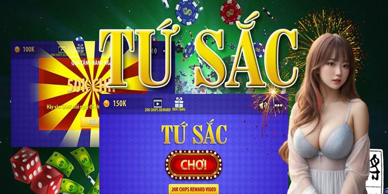 Giao diện game tứ sắc Rikvip với thiết kế truyền thống kết hợp hiện đại.